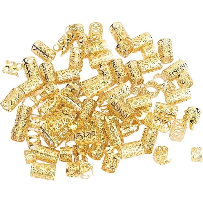 Women's Fashionable Hair Beads Set - Gold - Image 3